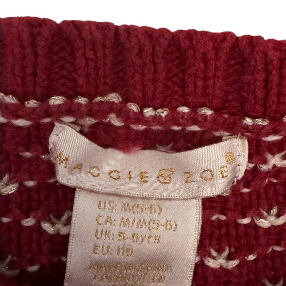 Maggie & Zoe Red Knit Dress with Bow Accents size 5-6 - Picture 4 of 6